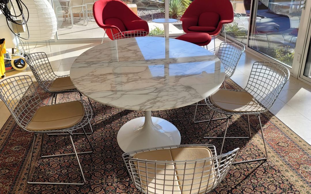 White carrera marble table polish and seal
