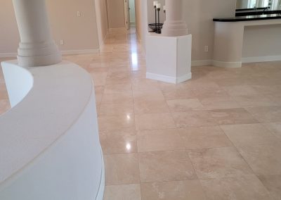 Marble traventine floors polish and seal